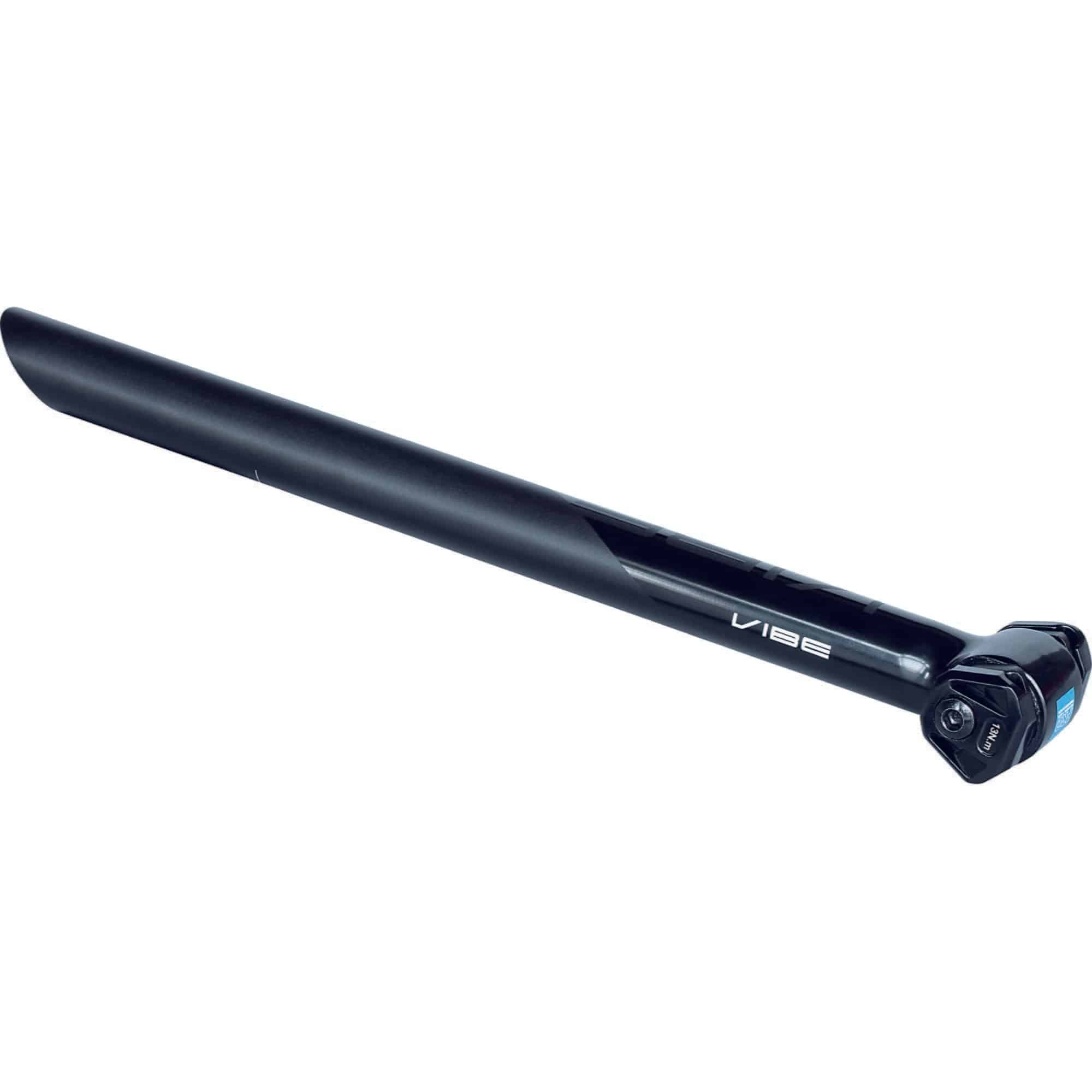 PRO Tharsis XC Carbon Seatpost with internal Di2 battery compatibility, lightweight bike component with sleek black finish.