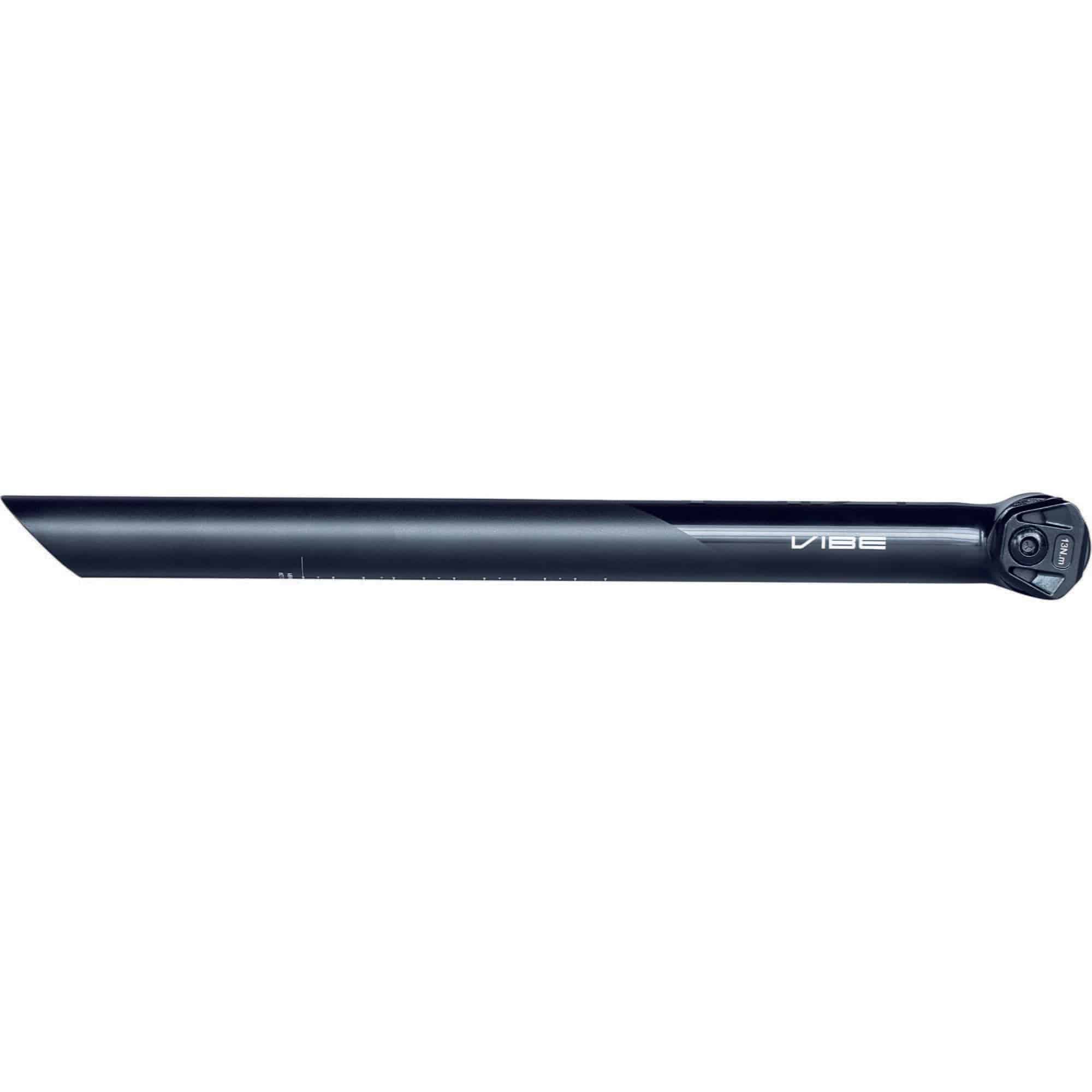 PRO Vibe Alloy Seatpost for Di2 bikes, featuring inline and layback options, showcasing sleek design and durable construction.