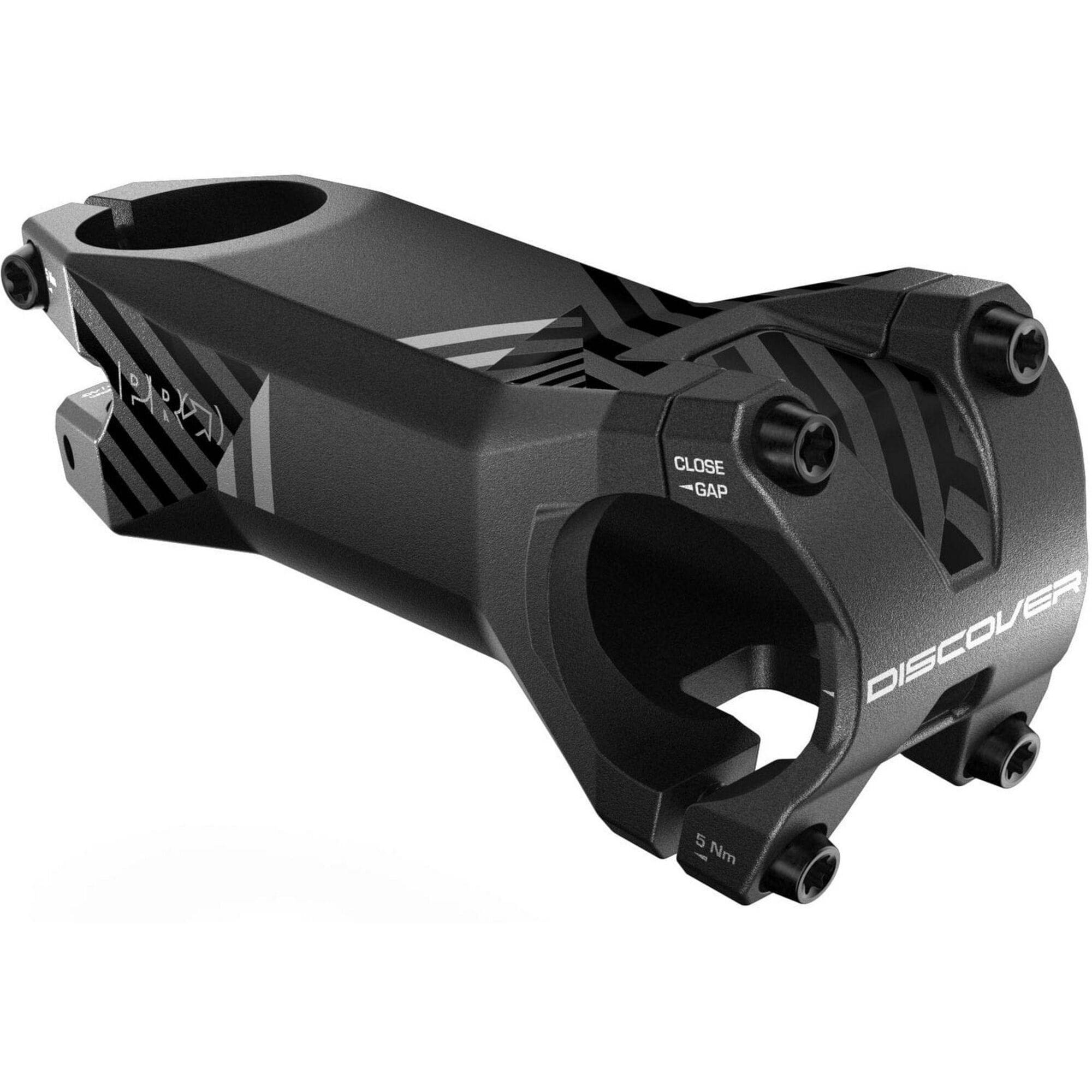 PRO Discover Stem 10 Alloy bike stem with 31.8mm clamp and adjustable ±10° angle, designed for mountain bikes.