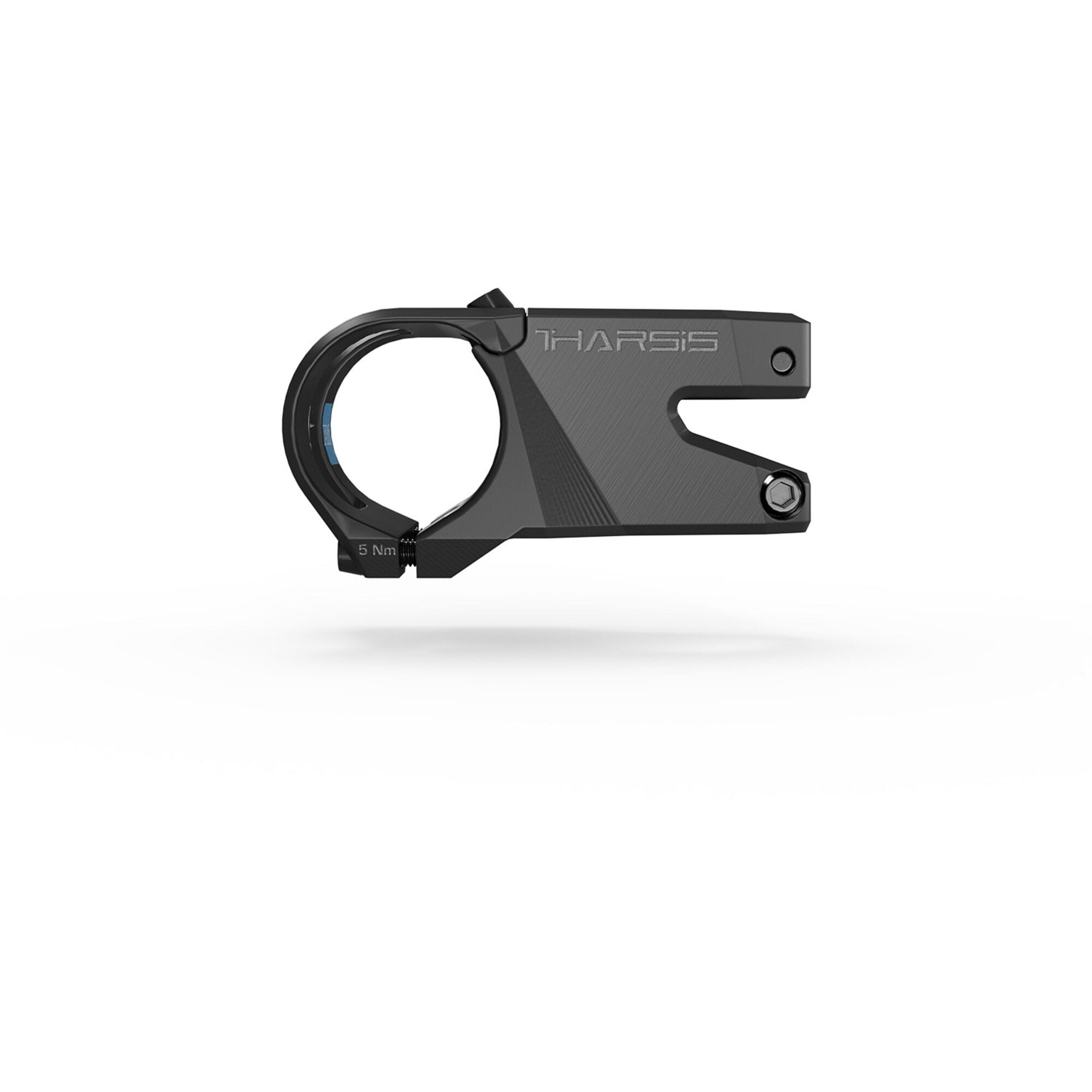 PRO Tharsis Alloy Stem with 35mm clamp for aggressive trail and enduro riding, showcasing its sturdy construction and sleek design.