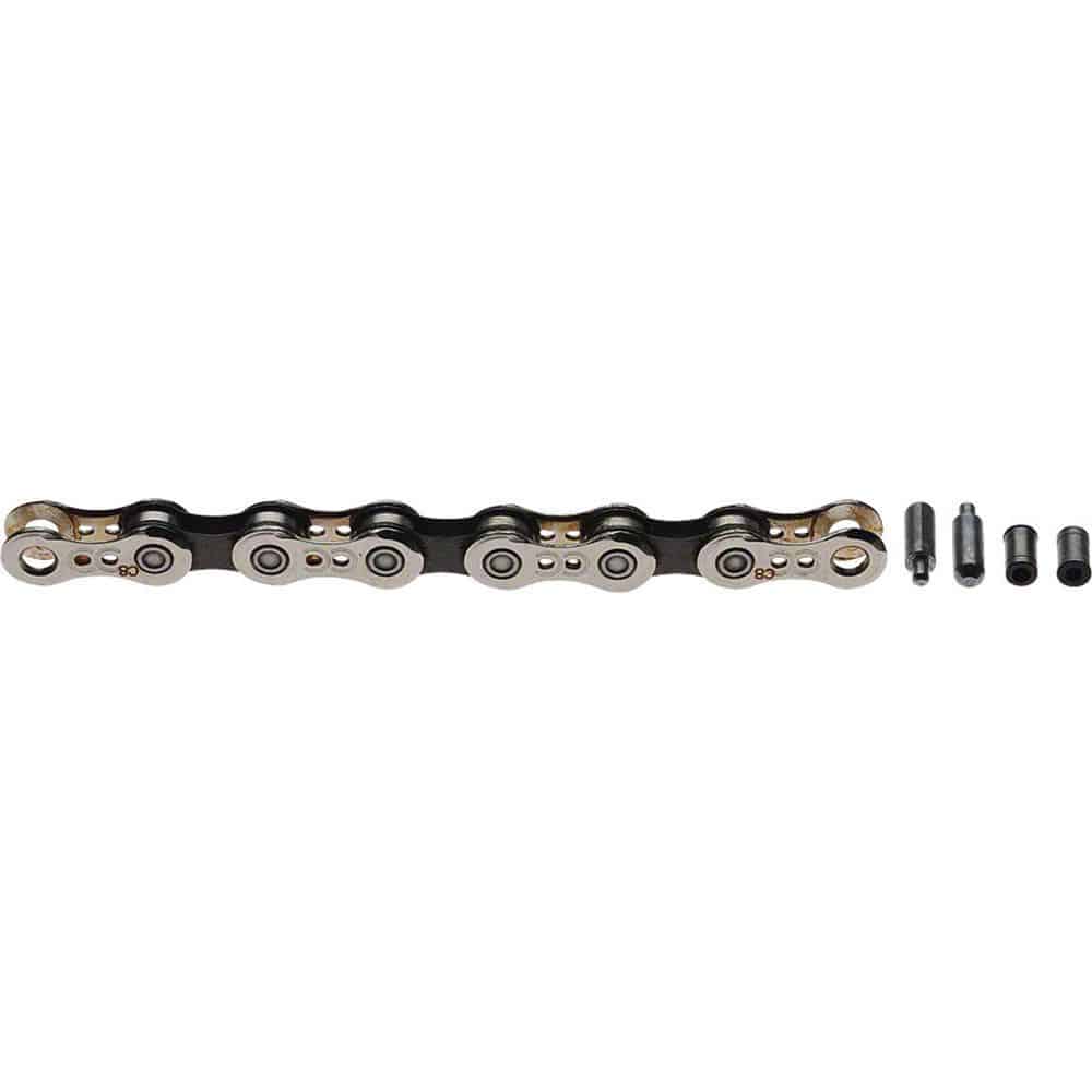 Campagnolo 10X Ultra Link chain section for 10-speed Ultra Drive, showing a close-up of the bicycle chain component.