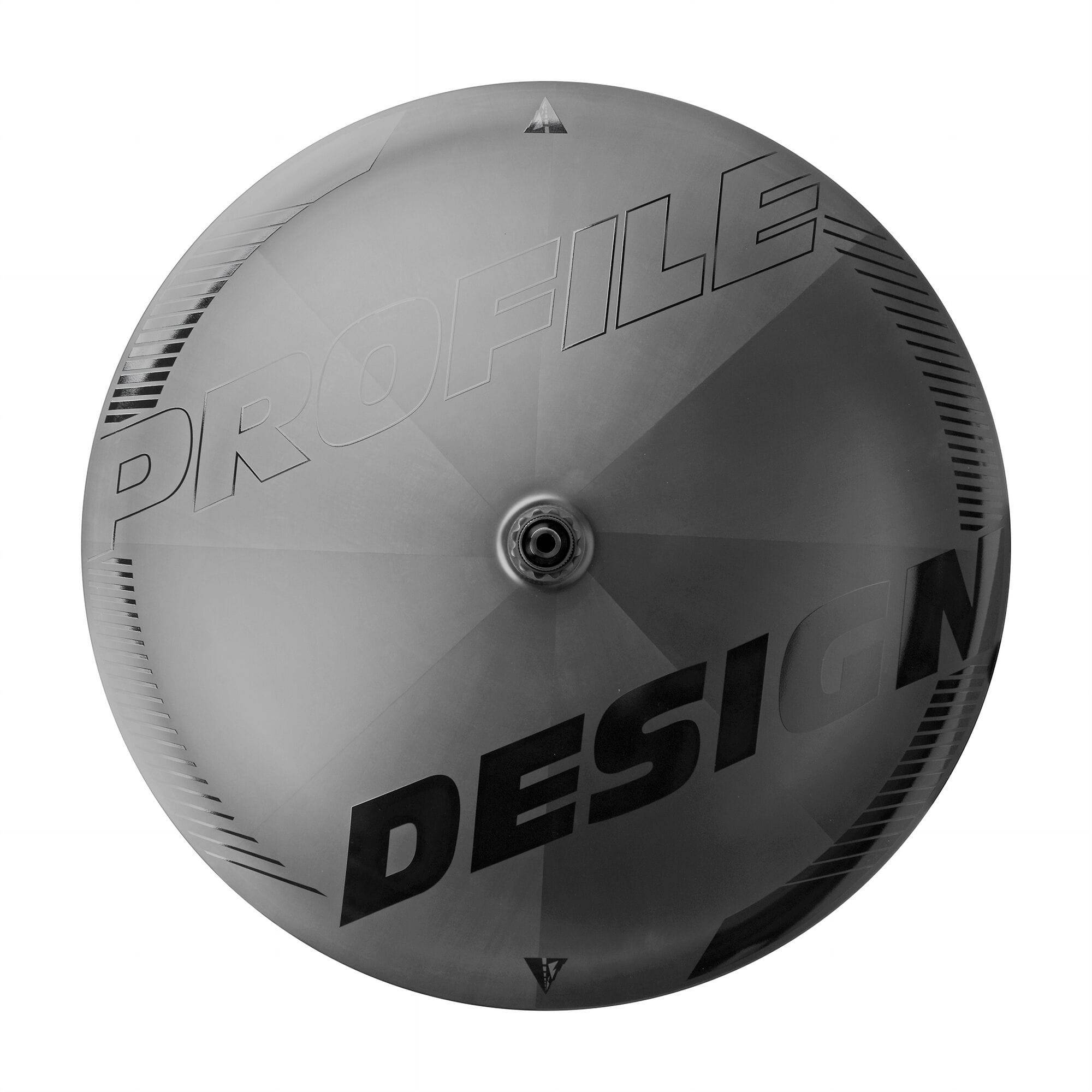 Profile Design D21 TLR DB disc rear wheel, 700c tubeless-ready carbon road wheel with aerodynamic profile and deep rim design.