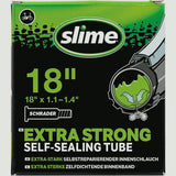 Slime Smart Tube 18 x 1.1-1.4 inch inner tube with Schrader valve and sealant protection for bike or scooter tires
