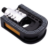 M Part Essential folding bike pedal with non-slip surface and reflectors, featuring a compact design for cycling components.