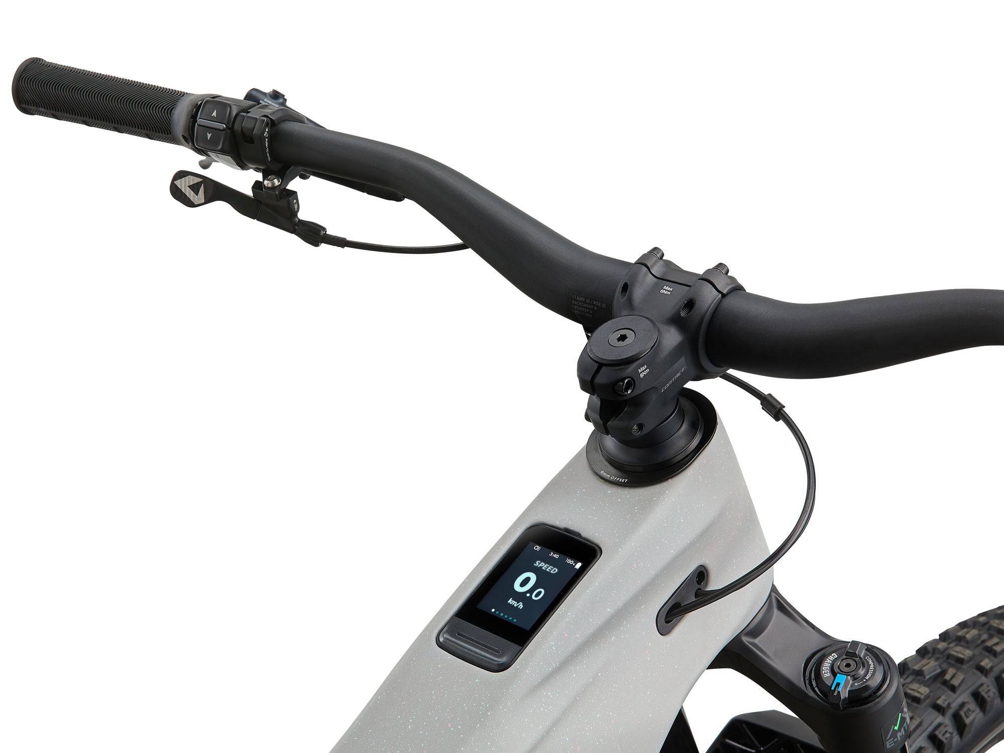 Giant Reign Advanced E+ 2 2026 e-mountain bike with SyncDrive Pro 3 motor, black frame and mountain bike tires.