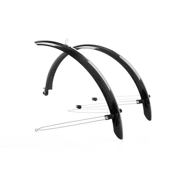 M Part Commute full-length bike mudguards with stainless steel stays, designed to protect bikes from mud and water during rides.