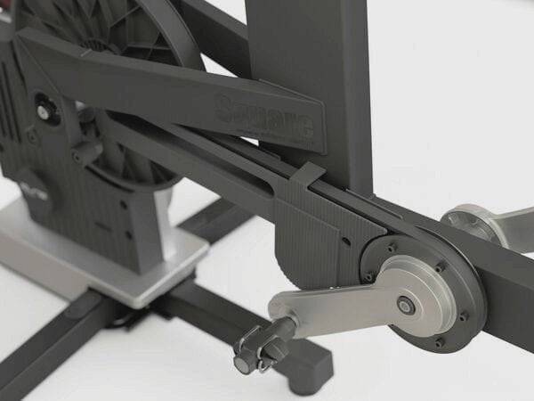 Elite Square Smart Frame accessory for direct drive trainers, featuring adjustable fit and virtual shifters in a sleek design.