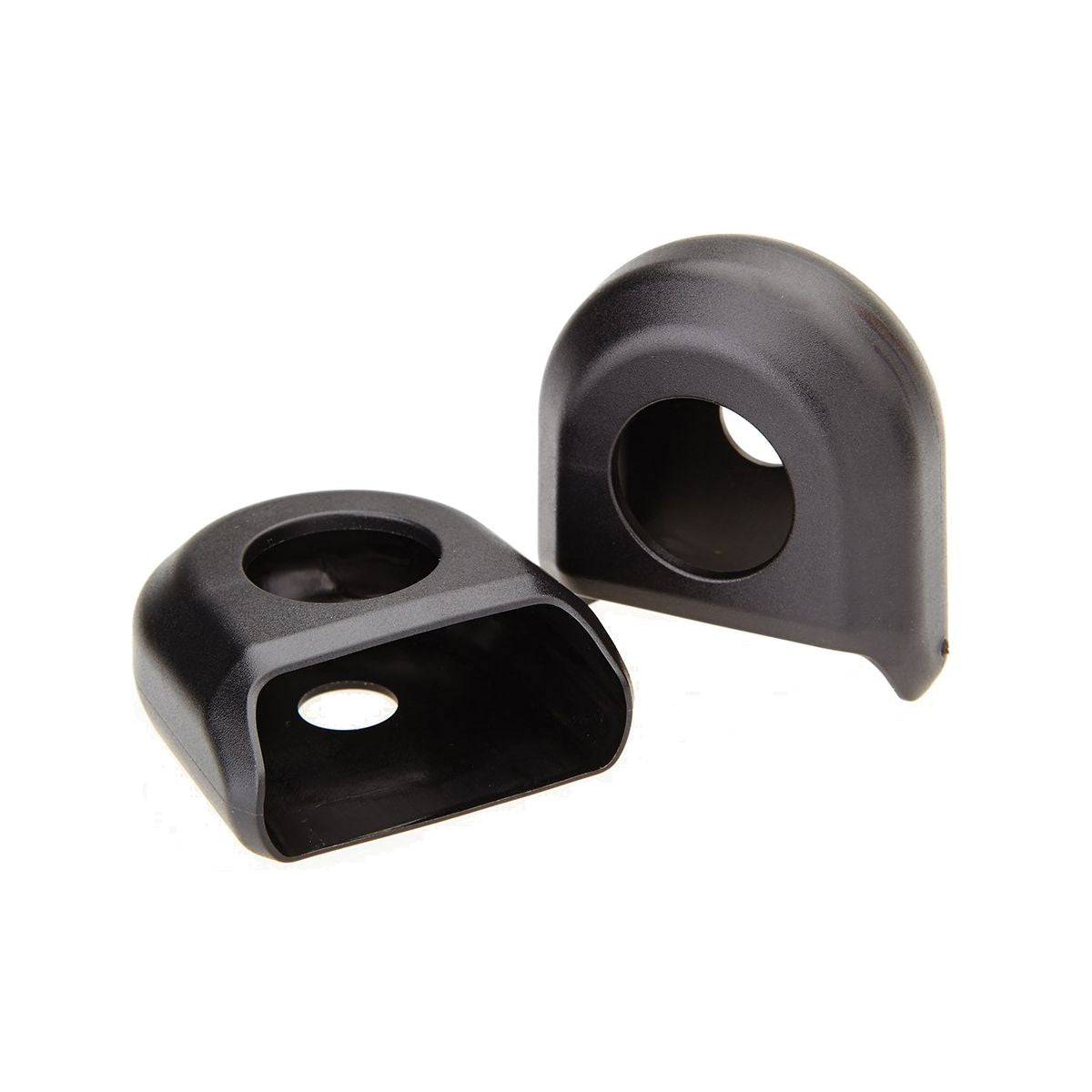 Black SRAM XX1/X01 Eagle crank arm guards, protective bike accessory, shown in a pair on a mountain bike crankset.