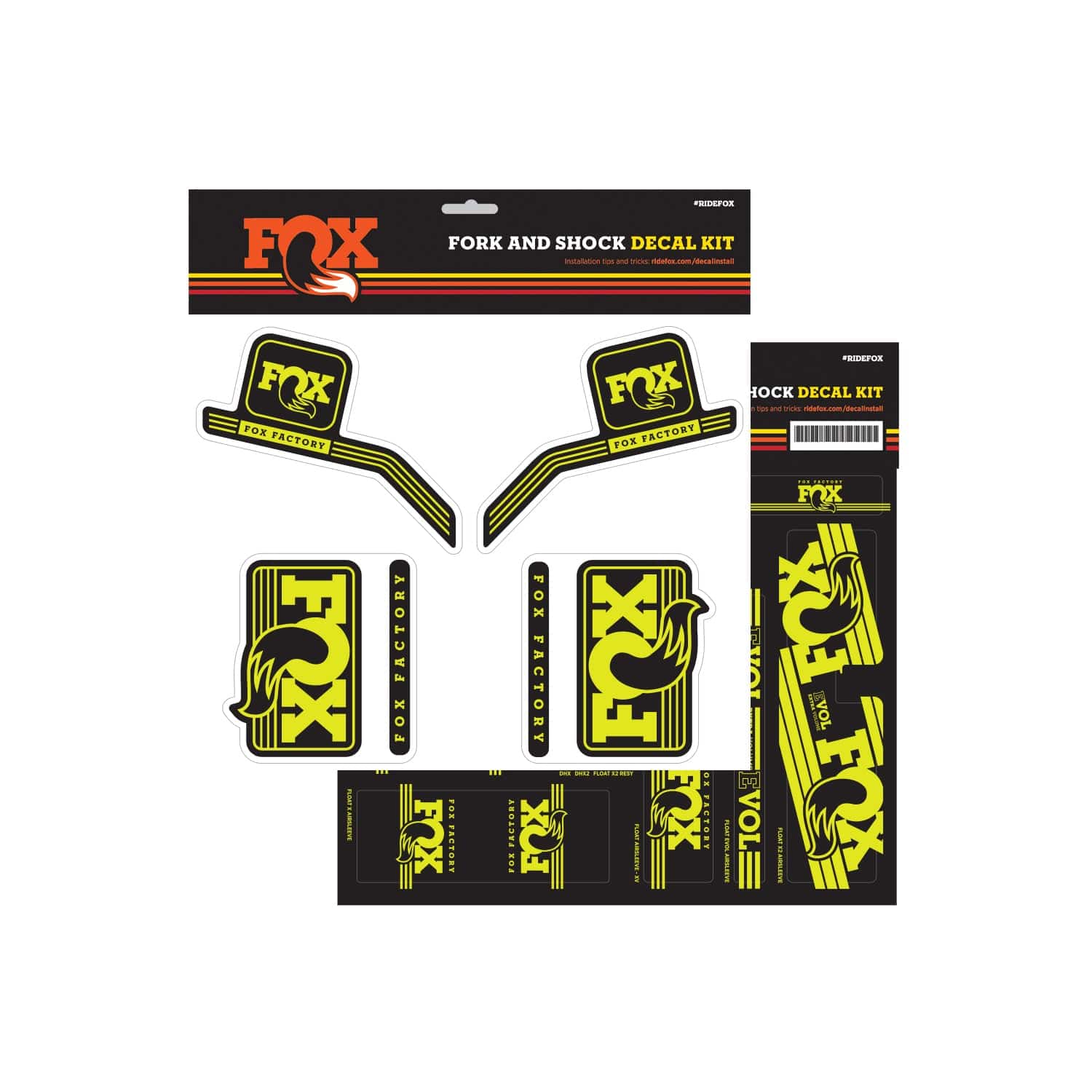 Fox Fork & Shock Decal Kit: Am Heritage 2016 Spares & Accesories | Swinnerton Cycles