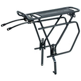 Zefal Raider R70 rear bike rack compatible with disc and traditional brakes, shown mounted on a bicycle for carrying accessories.
