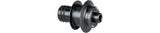 Black Bontrager DT240 5mm flangeless hub axle end cap for 100mm OLD front or rear bike wheel components.