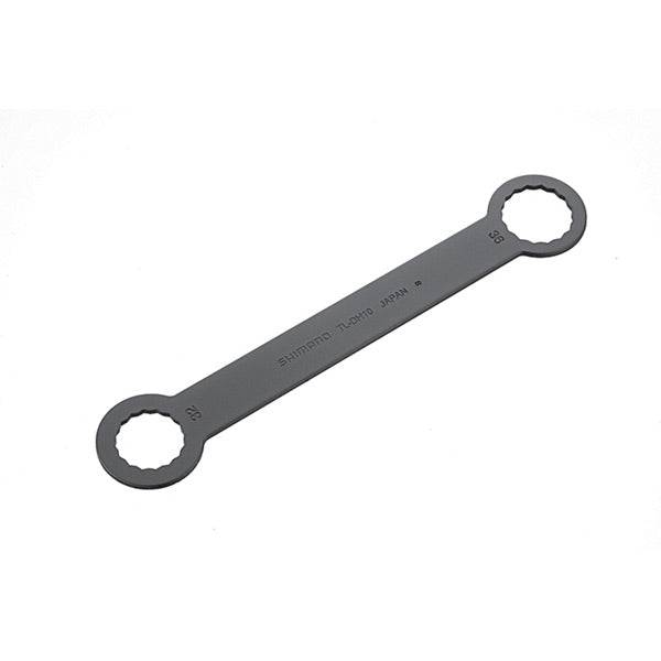 Shimano Workshop Hub Dynamo Ring Spanner 32/36 mm for bicycle maintenance, showing the metal spanner tool with branding.