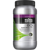 Science In Sport GO electrolyte drink powder in blackcurrant flavor, displayed in a resealable pouch for endurance hydration.