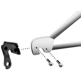 M Part Bergamont bike gear hanger in black alloy, mounted on bike frame with protective design, one size fits most.