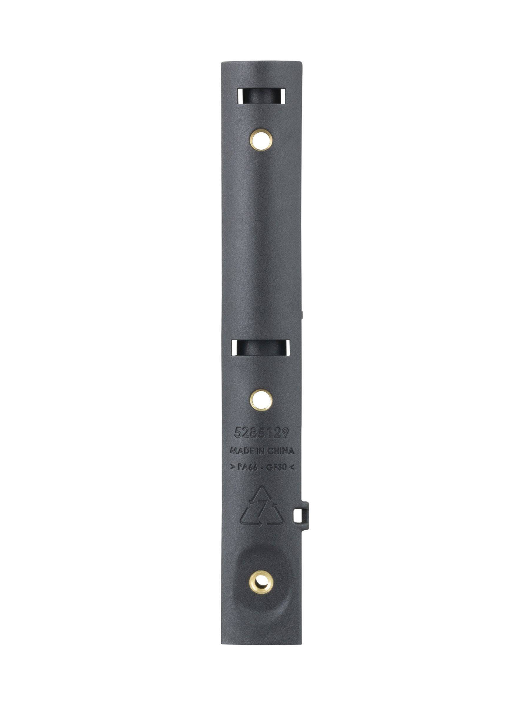 Trek Domane+ SLR black seat tube cable and canbus housing for electronic shifting on a bicycle component.