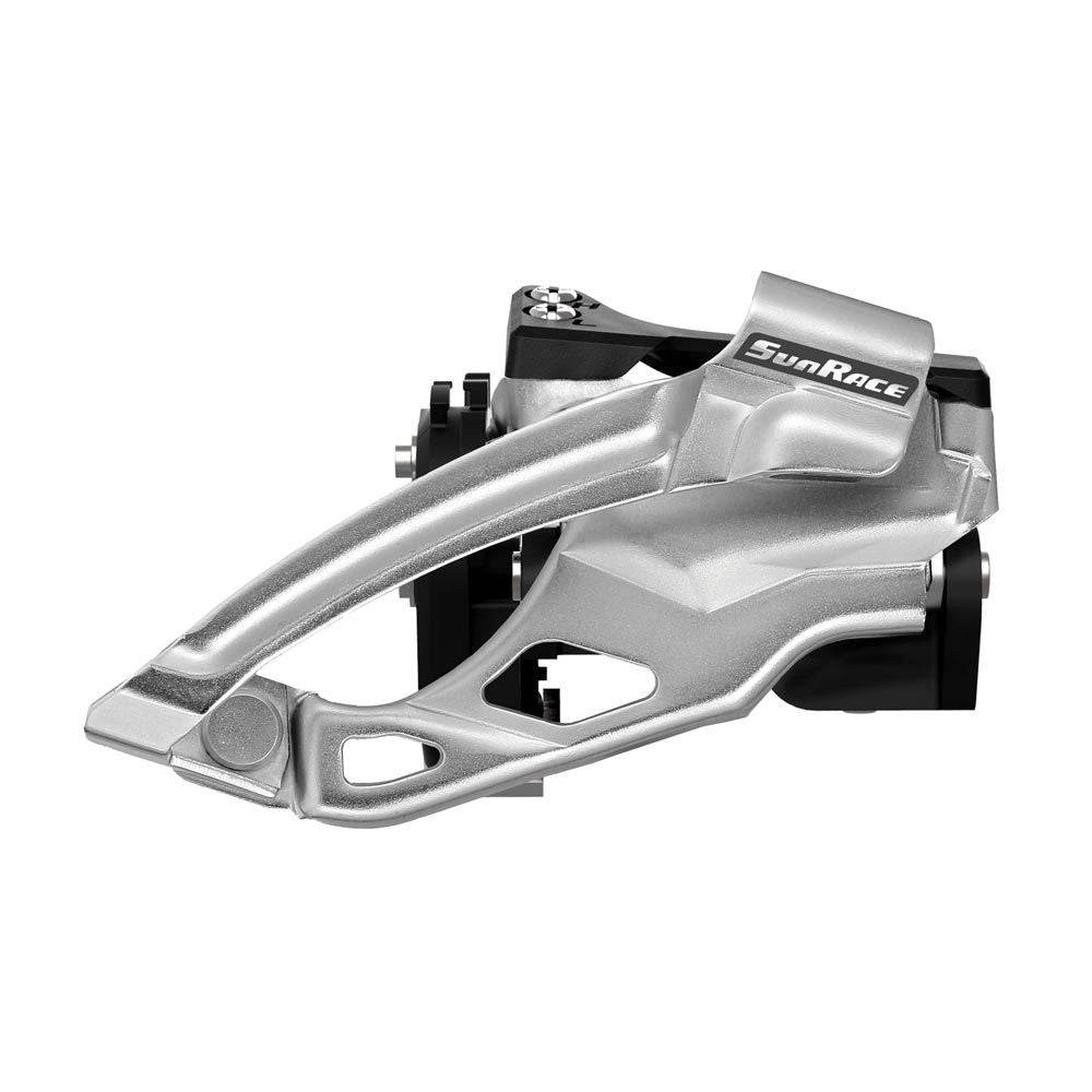 SunRace Sunrace FDMS66 MTB front derailleur 2x10-speed alloy body, dual pull clamp for mountain bike components.