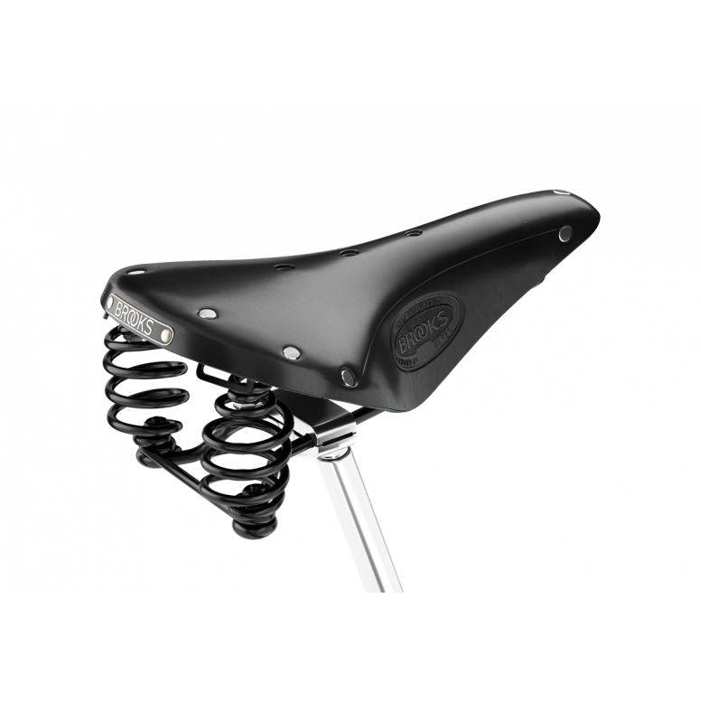Brooks Flyer saddle with sprung suspension designed for comfortable mountain biking and long-distance rides