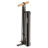 Lezyne Digital Pressure Over Drive tubeless tyre floor pump with gauge, black, for precise bike tyre inflation and pressure measurement.