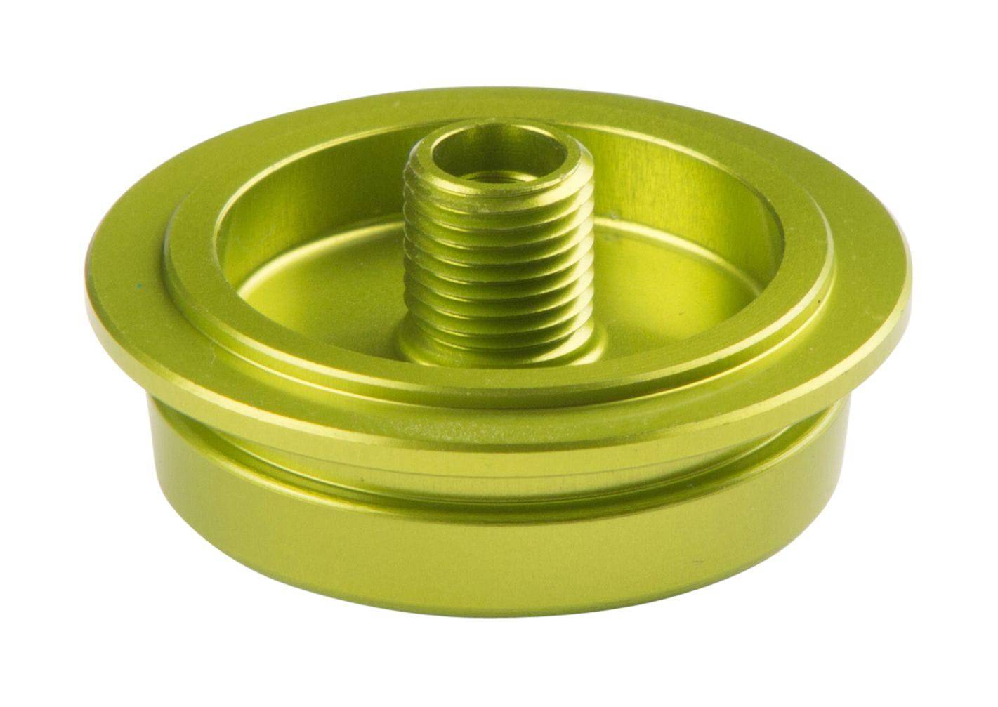 DVO Bladder Air Cap for Jade Rear Shock suspension component, close-up view showing part details and branding.