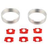 Mavic Tracomp rings and clips hub spares for carbon spoke wheel maintenance, showing metal components and installation details.
