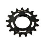 Halo Track Sprockets 1/8" fixed gear track cog made of CNC machined Cr-Mo steel, designed for high-performance cycling components.