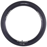 Black DMR Moto DJ 26x2.2 folding MTB and BMX tyre with urban and off-road tread for versatile cycling performance.