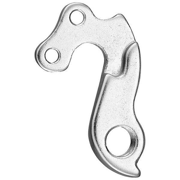 Durable M Part gear hanger for bikes, compatible with various brands, replacement bike component, shown mounted on a bike frame.