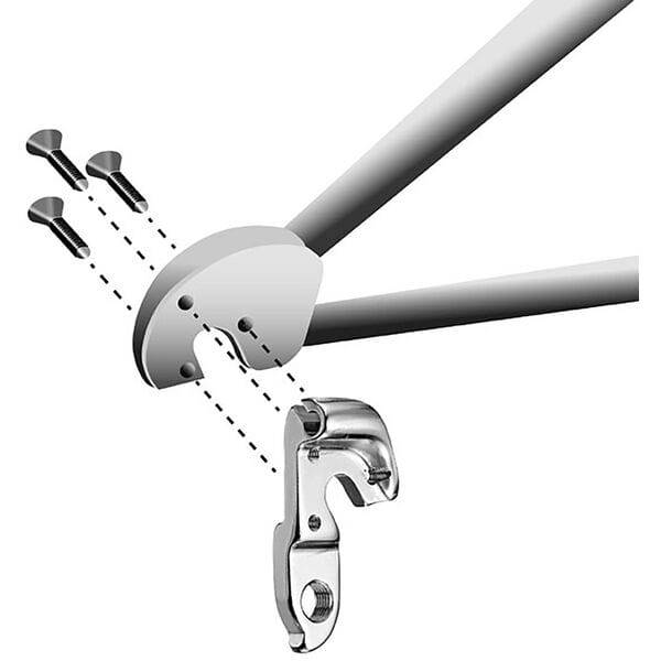 Durable aluminium M Part gear hanger for Wilier bikes, protects bike frame components and enhances gear shifting performance.
