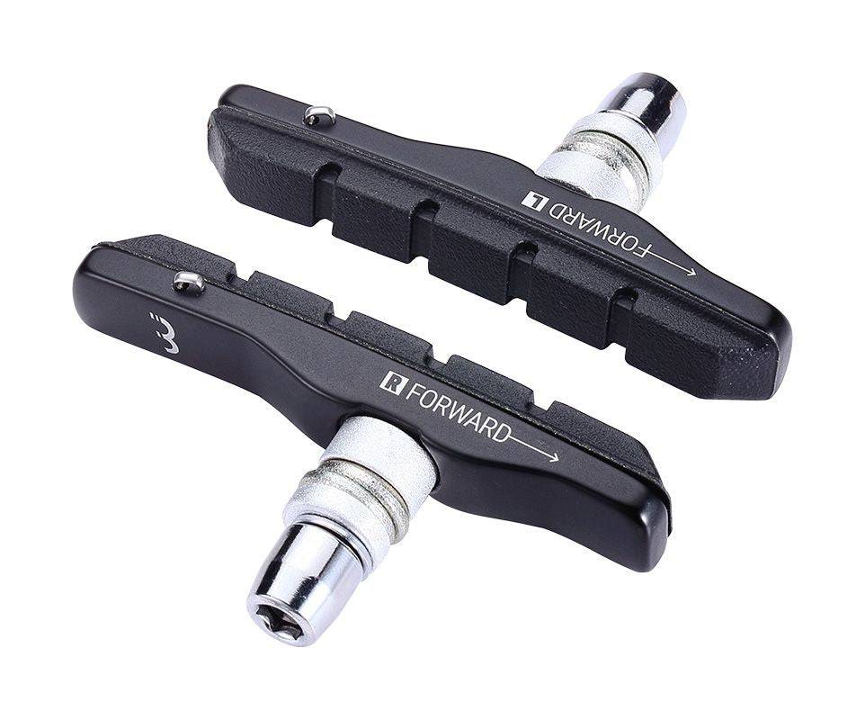 BBB BBS-05 VeeStop V-Brake Pads for Shimano V-Brakes, 2 pairs, durable brake component with rubber pads for reliable stopping power.