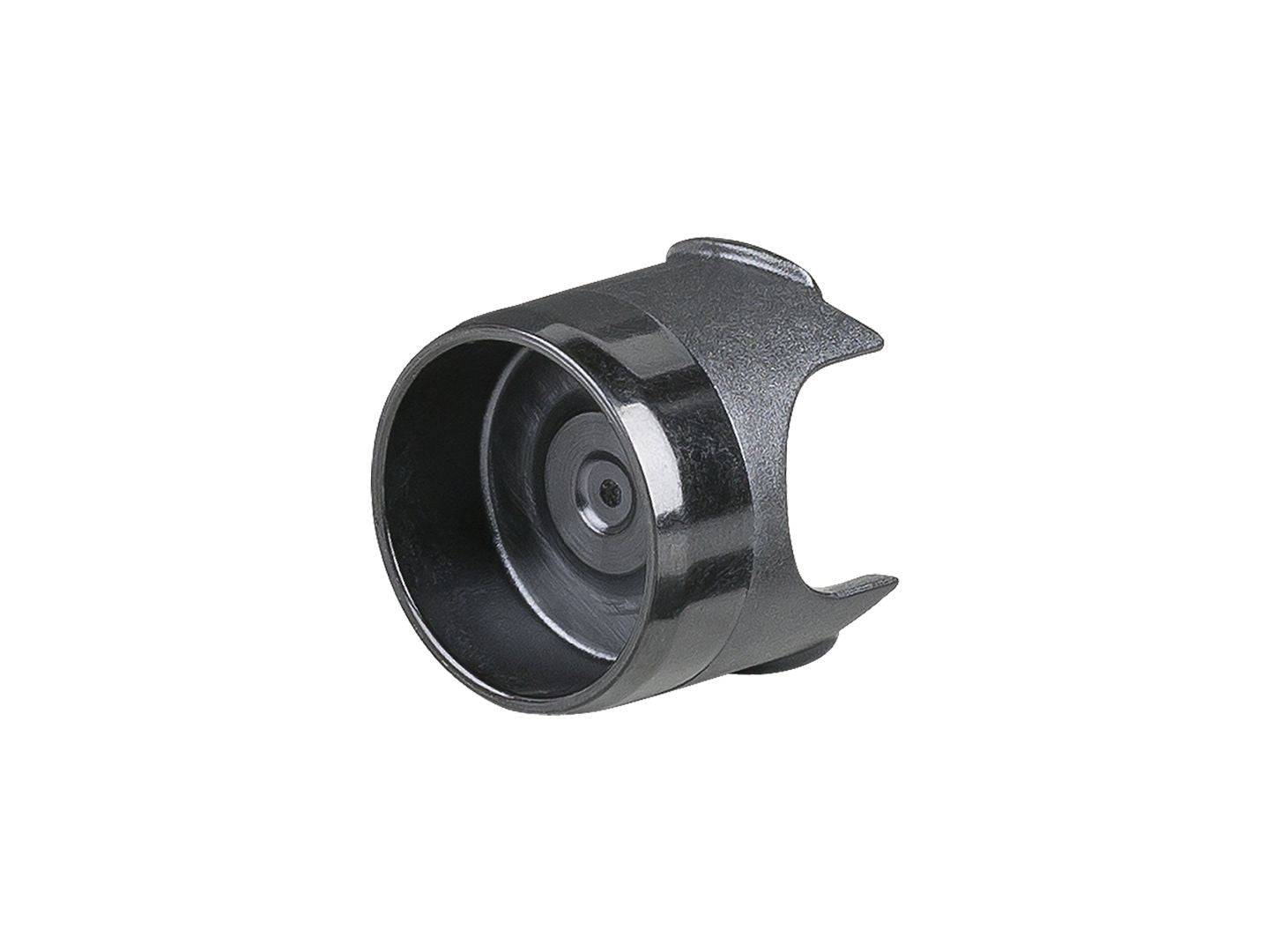 Trek Supercaliber 29 rear suspension oil plug, black component for rear strut replacement on mountain bike.