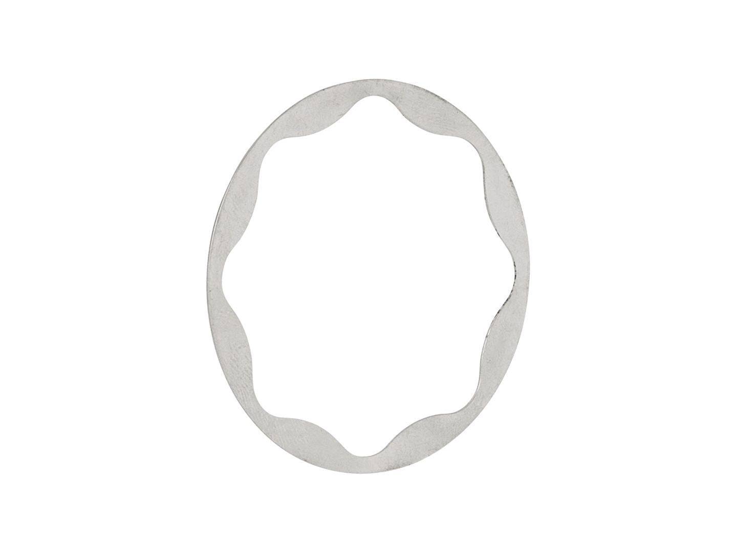 Trek Domane+ SLR Praxis crank spider spacer in aero grey, 0.5mm, for chainline adjustment on bicycle components.