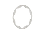 Trek Domane+ SLR Praxis crank spider spacer in aero grey, 0.5mm, for chainline adjustment on bicycle components.