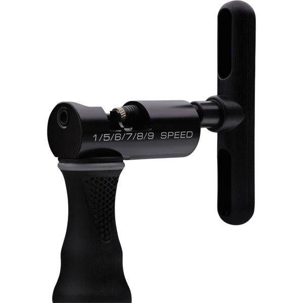 PRO Chain Tool for 1-9 speed bikes, ergonomic workshop chain link remover with burr-free design for easy maintenance.