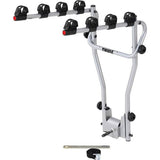 Thule HangOn 4-bike towball carrier with tilt function and lock options, showing the carrier mounted on a vehicle with bikes attached.