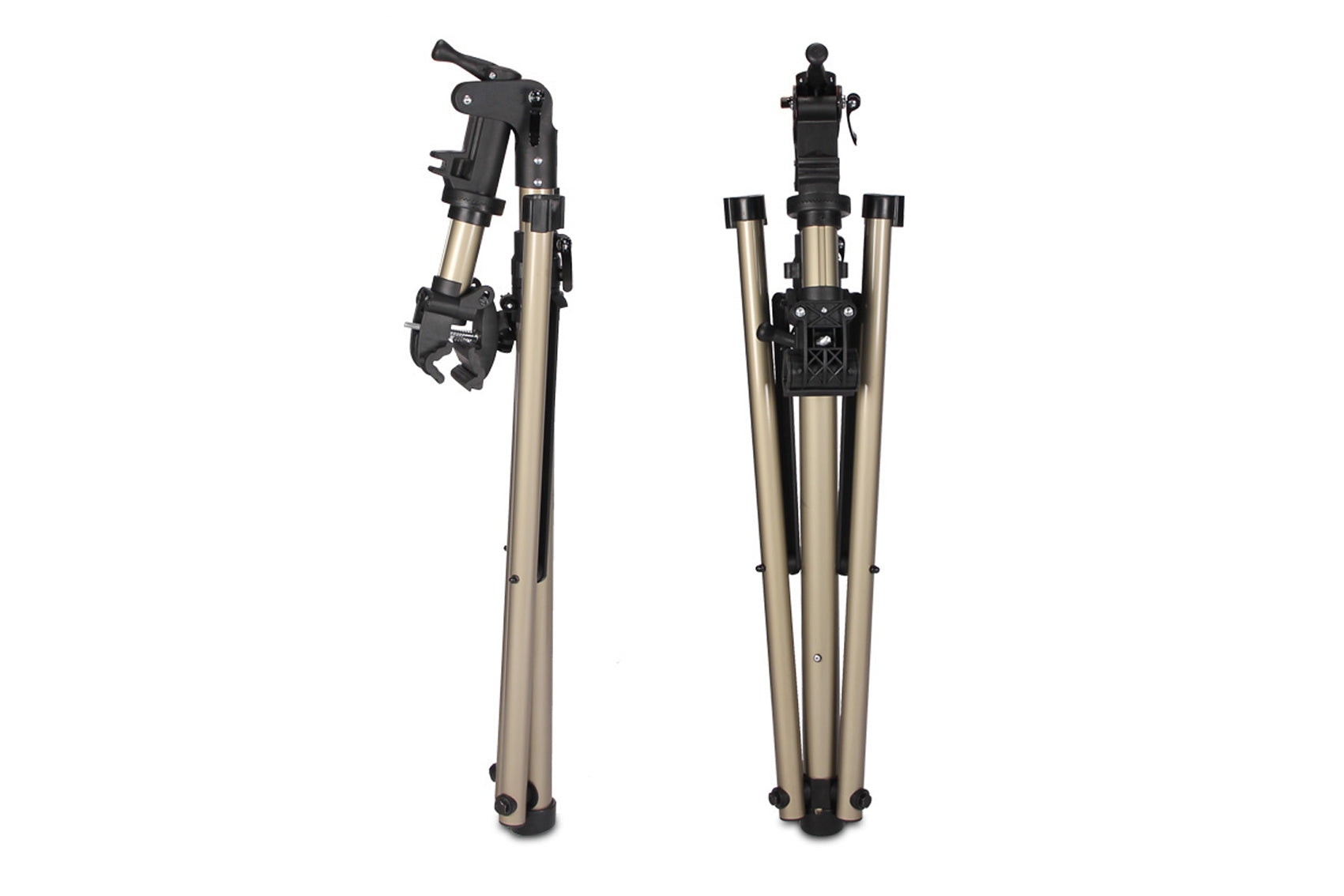 Swinnerton Cycles folding bicycle workstand with adjustable height and portable design for bike maintenance and repairs.
