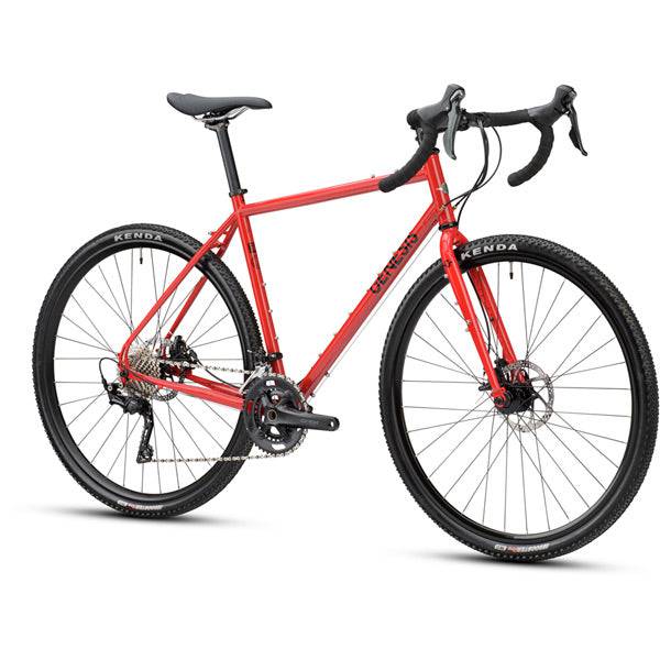 Genesis Croix De Fer 20 Alt Adventure Bike with Shimano GRX drivetrain and tubeless-ready wheels, shown with rugged frame and off-road tires.