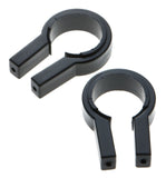 Bontrager Interchange Handlebar Bracket with 31.8mm clamp in black, designed for mounting baskets on bicycle handlebars.