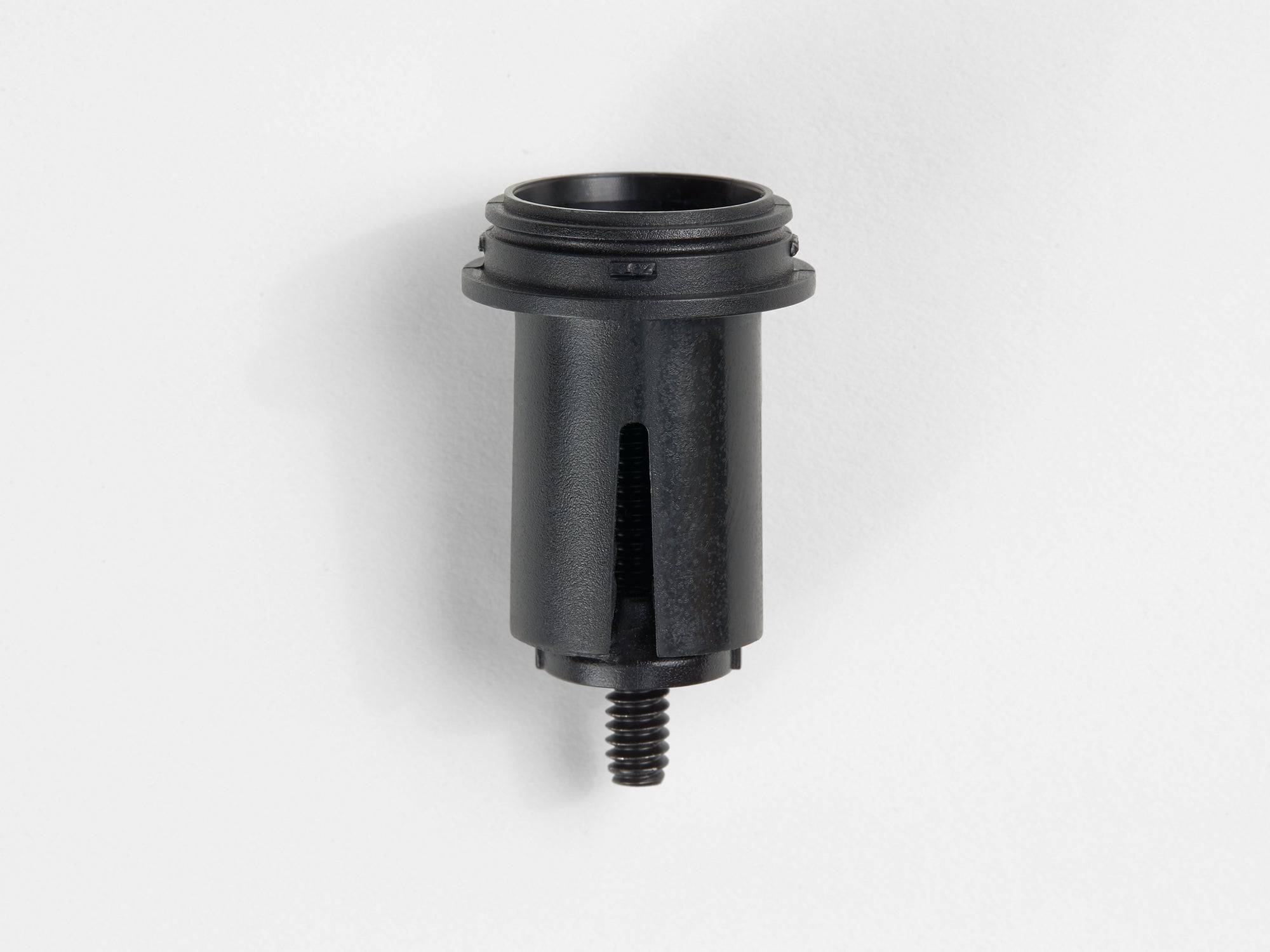 Bontrager Transmitr Micro Remote bar end mount in black for wireless MicroRemote on bicycle handlebars