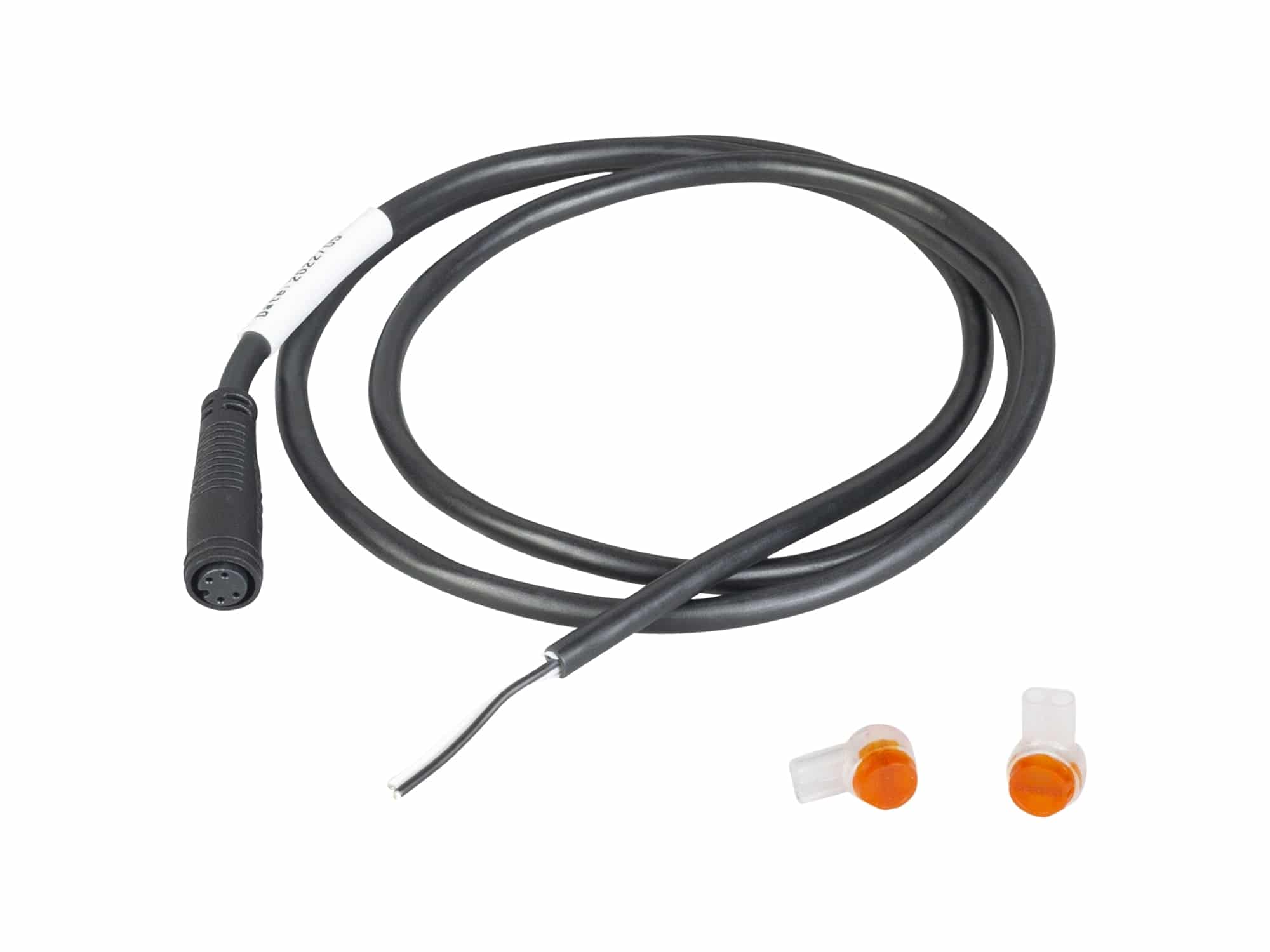 Black TQ Smart Box AXS adapter cable for e-bike transmission systems, showing the compact connector and cable design.