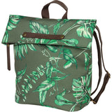 Basil Ever-Green bicycle daypack in eco-friendly water-repellent fabric with hook-on system, shown in a vibrant green color.