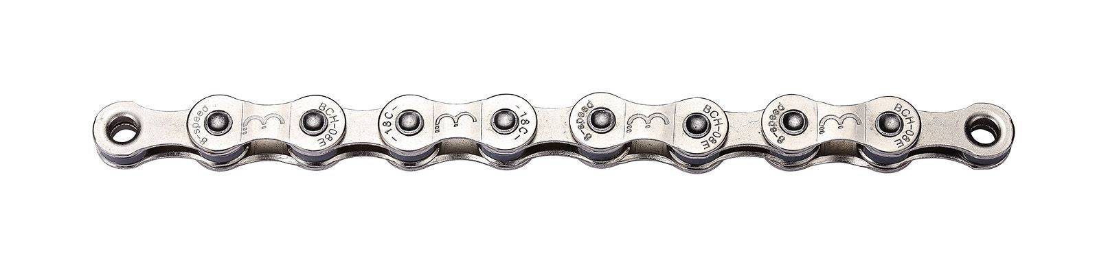 BBB PowerLine 8-Speed E-Bike chain with closing link, durable and corrosion-resistant bike component, suitable for e-bike drivetrain.