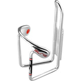 Silver Elite Ciussi Gel bike bottle cage with anti-vibration gel inserts, designed for secure hydration on cycling accessories.