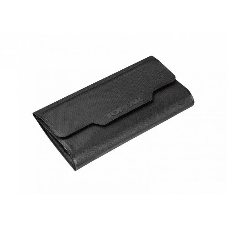 Topeak waterproof Drywallet accessory in black, designed to protect phones and essentials from water and moisture.