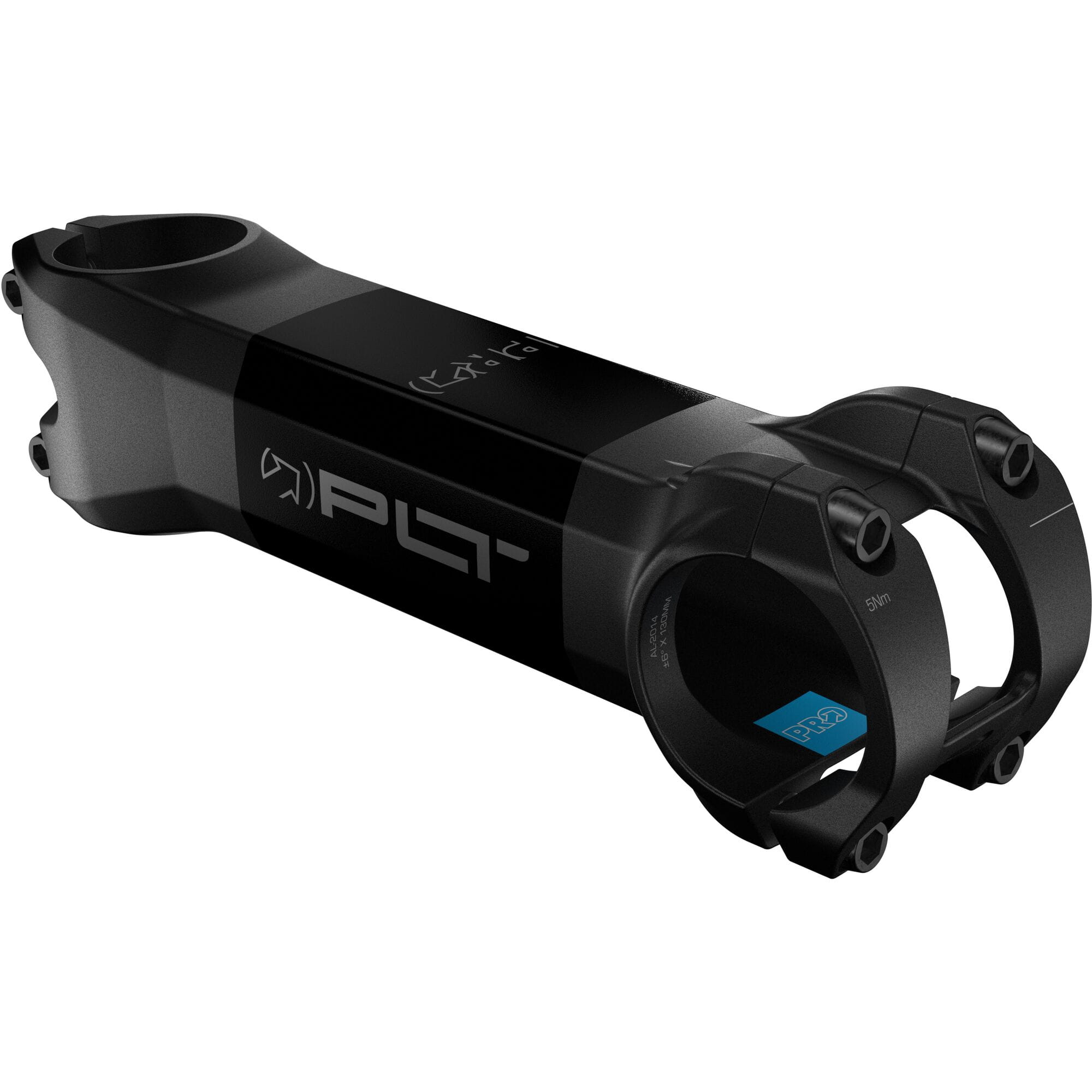 PRO PLT Alloy Bike Stem with 31.8mm clamp and 6° adjustable angle, designed for cycling components and bike handlebar attachment.