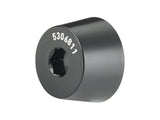 Black Trek 2024 Supercaliber main pivot collet wedge spacer, 12mm by 6mm, shown installed on mountain bike component.