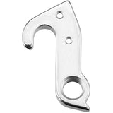 Silver anodized M Part Gear Hanger Canyon bike frame protector, component for bicycle maintenance and protection.