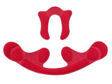 Bontrager Dipper MIPS helmet replacement fit pad set in red, providing added comfort and cushioning for bike helmets.