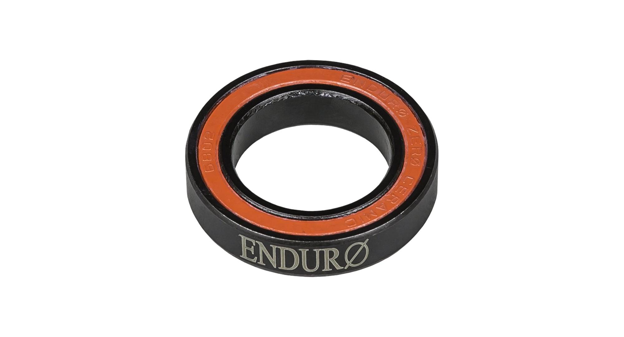 Enduro Bearings 6802 VV Zero ceramic bearing with 15x24x5mm size for bike hubs and bottom brackets, showcasing high-performance components.