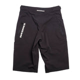 Race Face Sendy Youth Mountain Bike Shorts showing adjustable waist, zippered pockets, and durable fabric for kids' cycling gear.