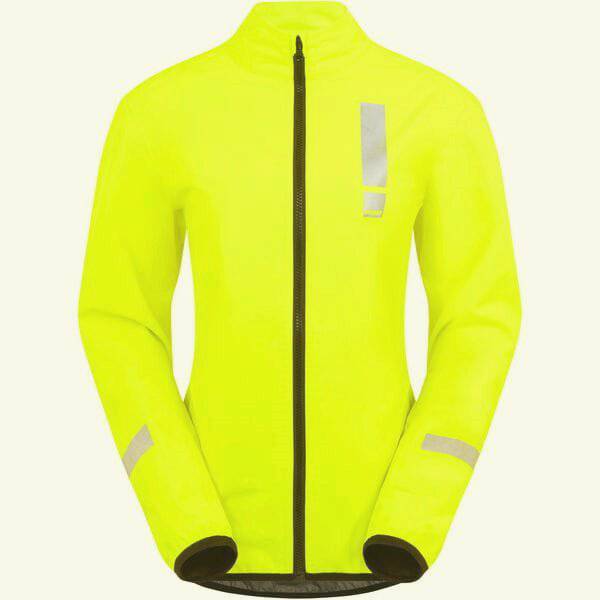 HUMP Women's waterproof cycling jacket with reflective accents, packable design, and waterproof fabric for outdoor cycling.